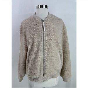 Avec Les Filles Sherpa Zip Up Jacket